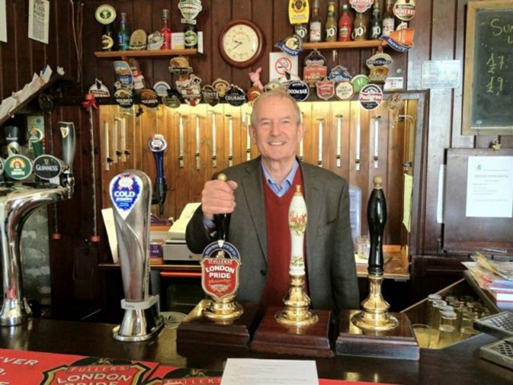 Barry Sheerman MP at the Exeter Arms pub in Cambridgeshire