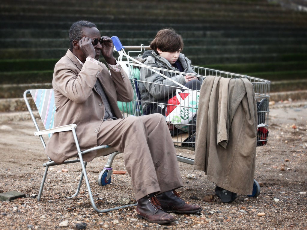 Stanley, left, befriends the runaway Sam on the streets of London