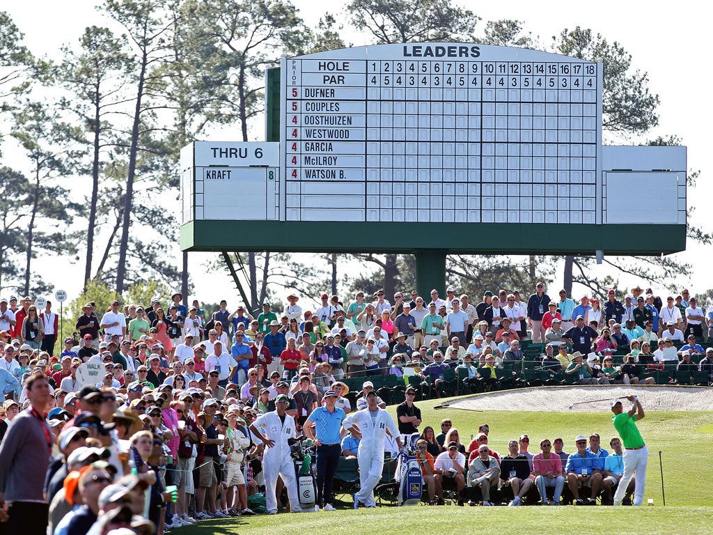 Donald Hook: All eyes are on Luke Donald's tee shot on the third hole yesterday