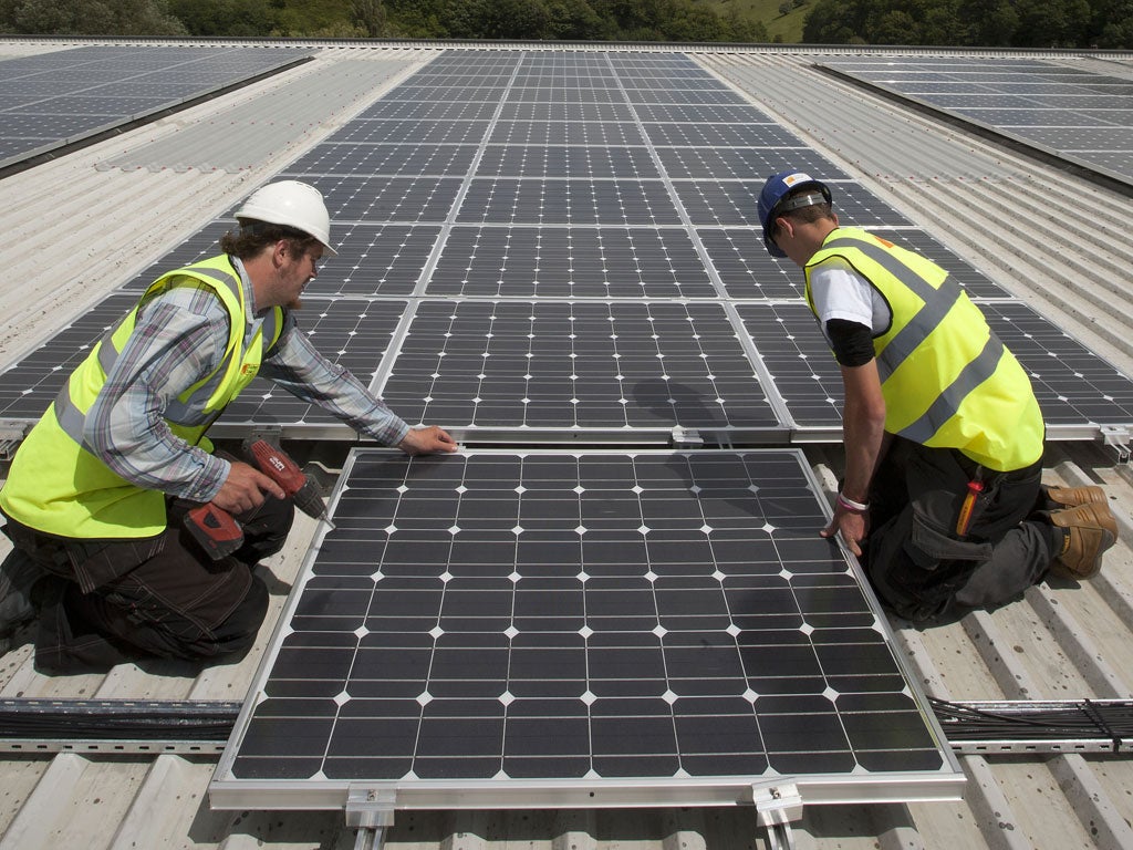 The feed-in tariff for solar power generation has been halved