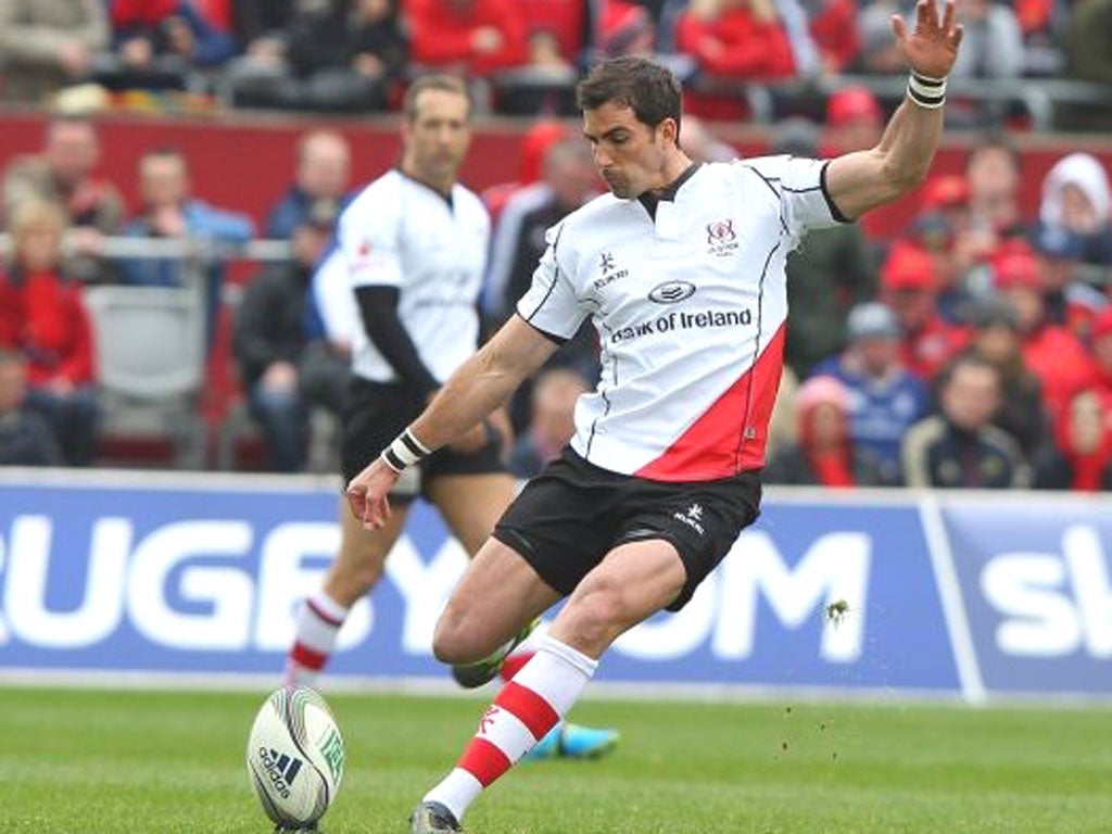 RUAN PIENAAR: Ulster’s South African No 9 weighed in with 15 points with his boot