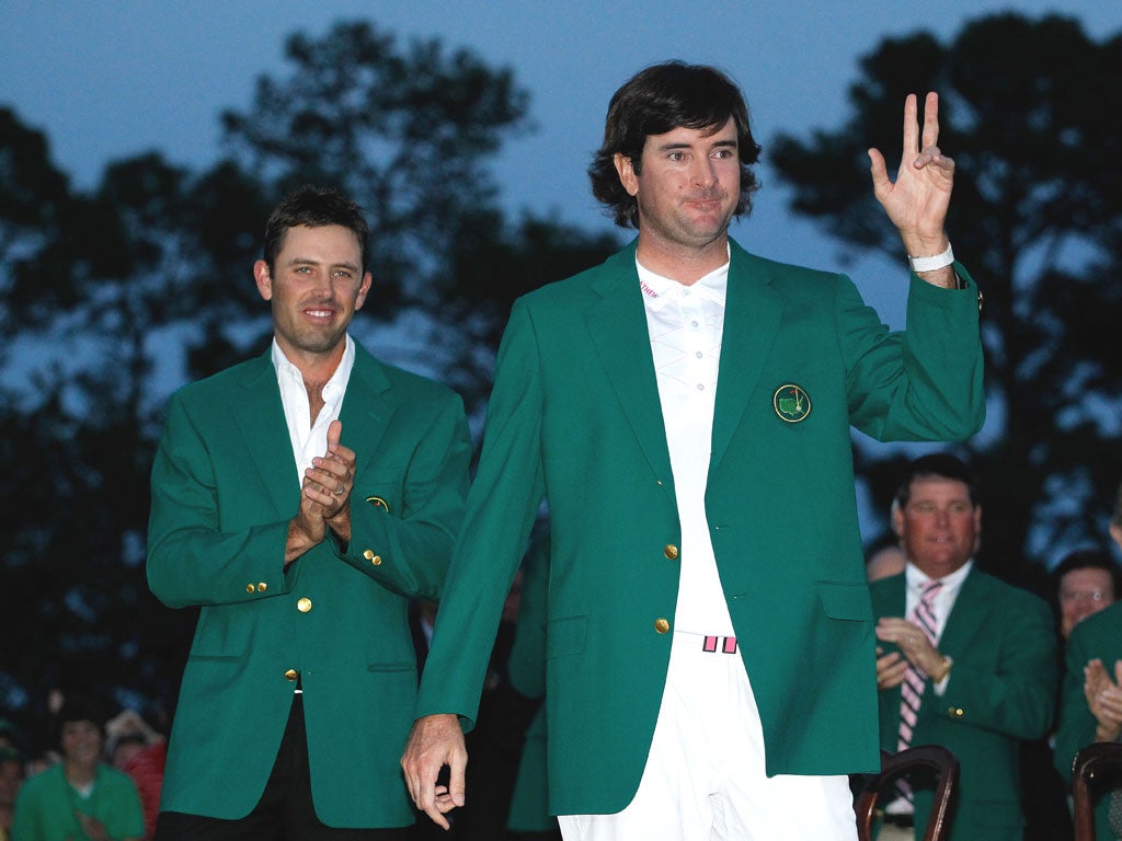 The 2012 Masters champion, Bubba Watson (right) has an individual approach to the game