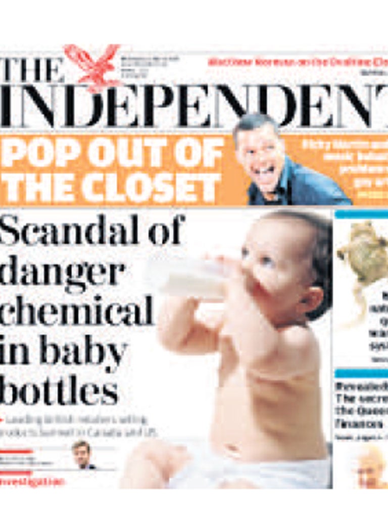 The BPA investigation: In 2010 The Independent highlighted concerns about BPA, revealing that Boots and Mothercare were selling baby bottles made with BPA despite many manufacturers phasing it out