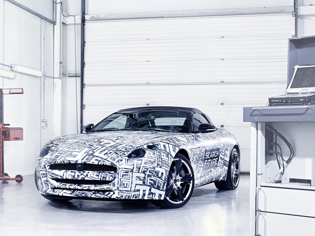 The F-Type with disguised bodywork