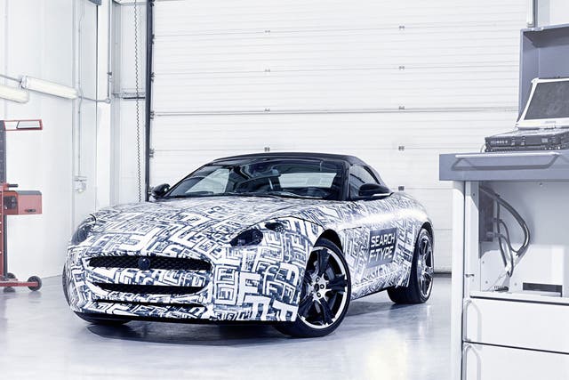 The F-Type with disguised bodywork