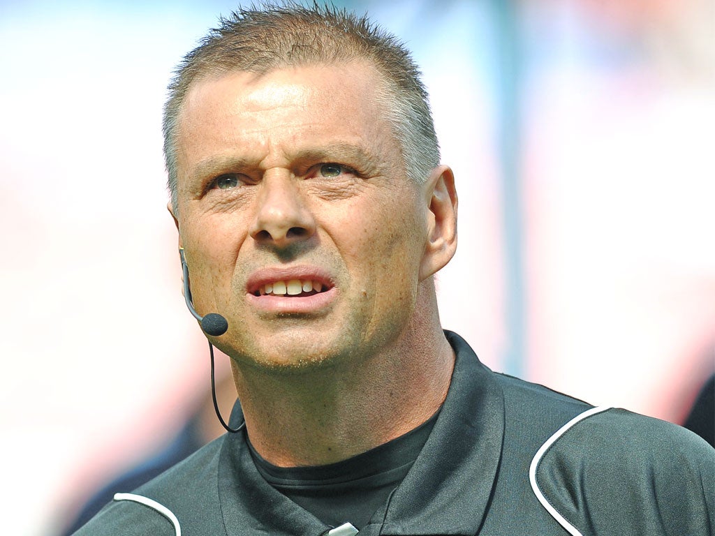 Mark Halsey returned to Premier League refereeing in 2010