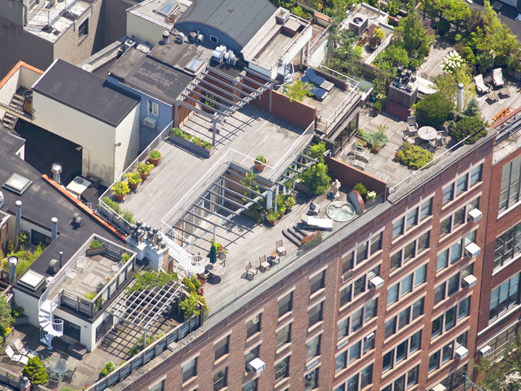 Terraces above 166 Bank Street, West Village, Manhattan
