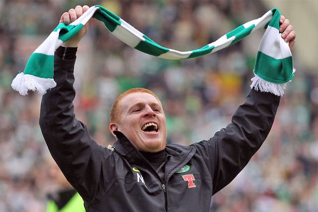 Neil Lennon enjoys Celtic's title triumph