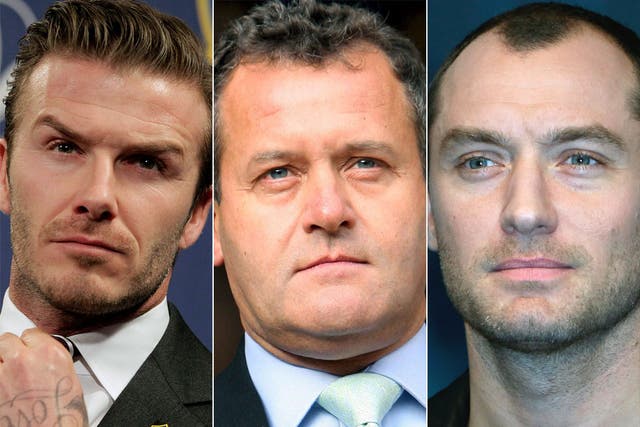 David Beckham, Princess Diana's former butler Paul Burrell and actor Jude Law are rumoured to be targets