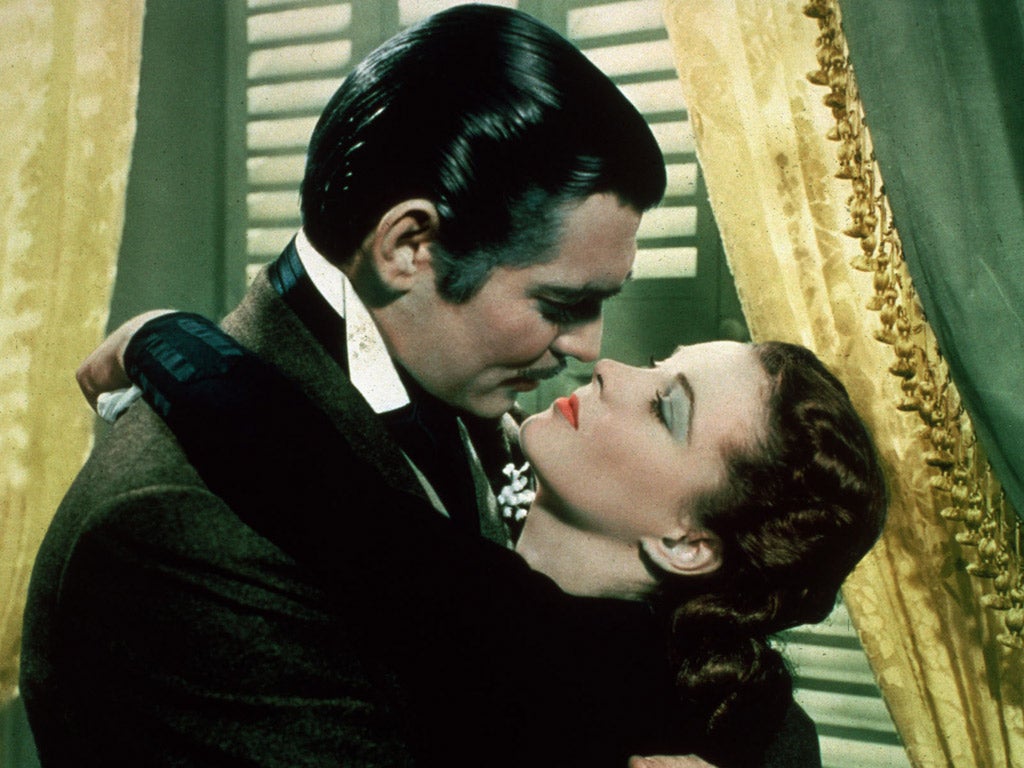 A still from the 1939 film version of Margaret Mitchell's 'Gone with the Wind' - one of the greatest movies about love