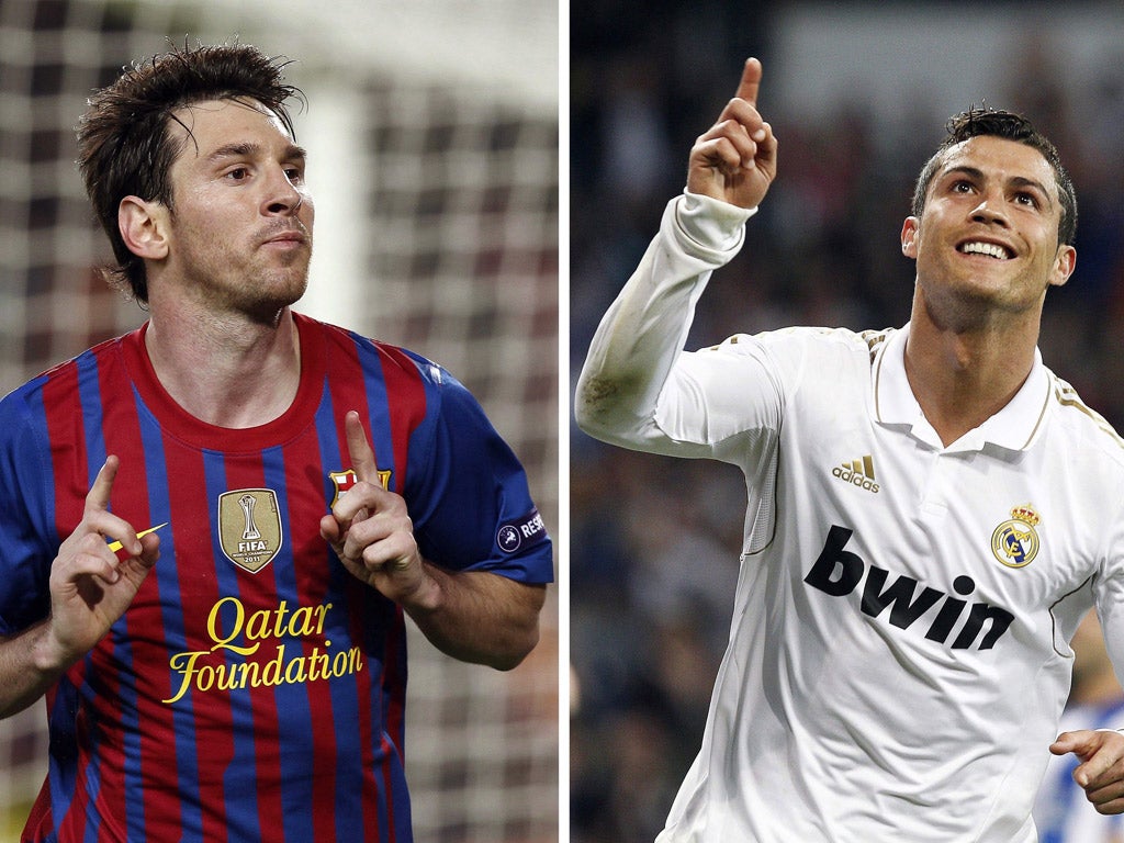 Lionel Messi and Cristiano Ronaldo top the scoring charts in Spain