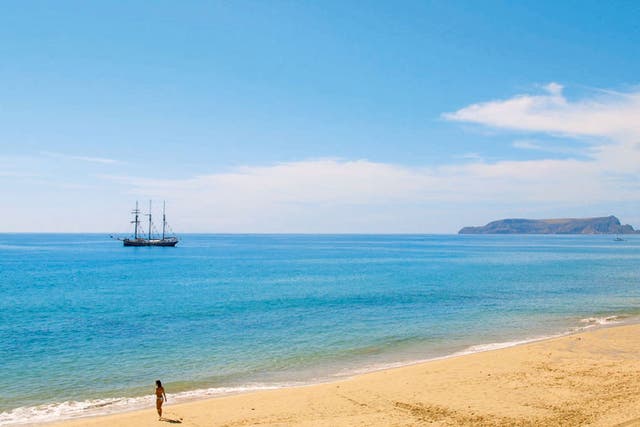Desert island: The peaceful beach at Porto Santo
