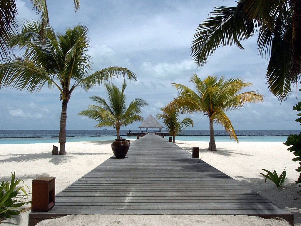 Those going on the holiday experiment face one of three scenarios: an Indian Ocean beach break (pictured); a sub-Saharan expedition; or an Asian cultural experience