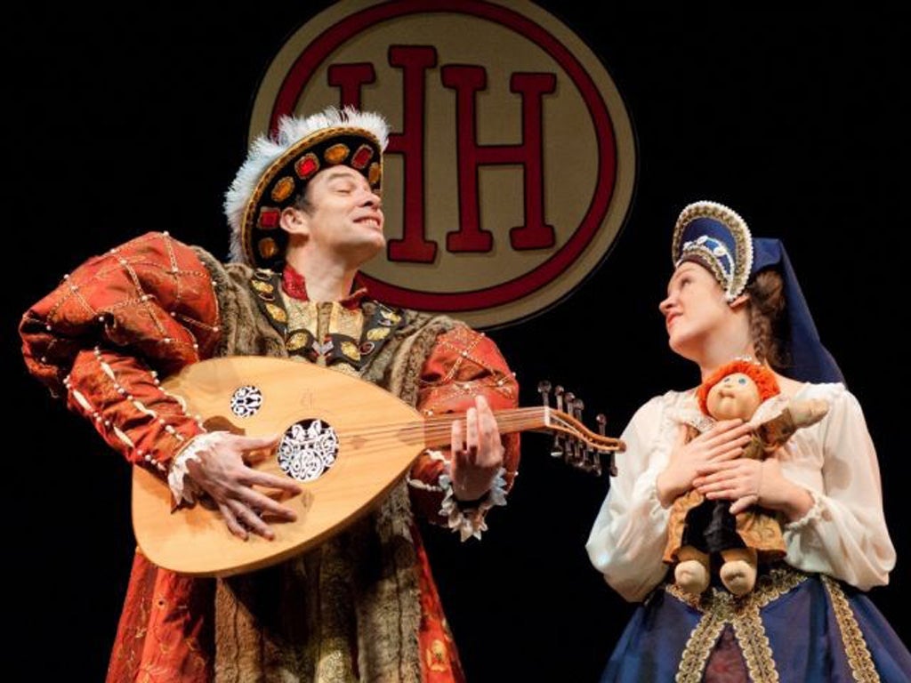 A scene from 'Barmy Britain', the 'Horrible Histories' spin-off that has become a long-running West End show