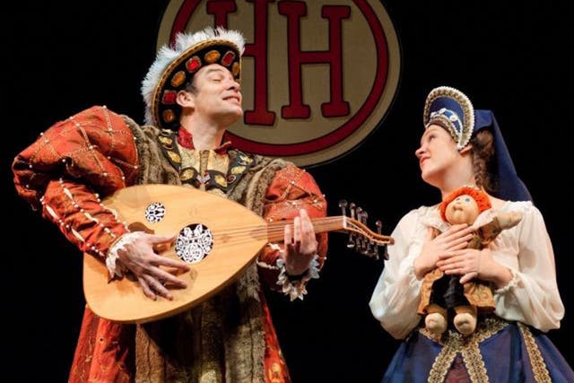 A scene from 'Barmy Britain', the 'Horrible Histories' spin-off that has become a long-running West End show