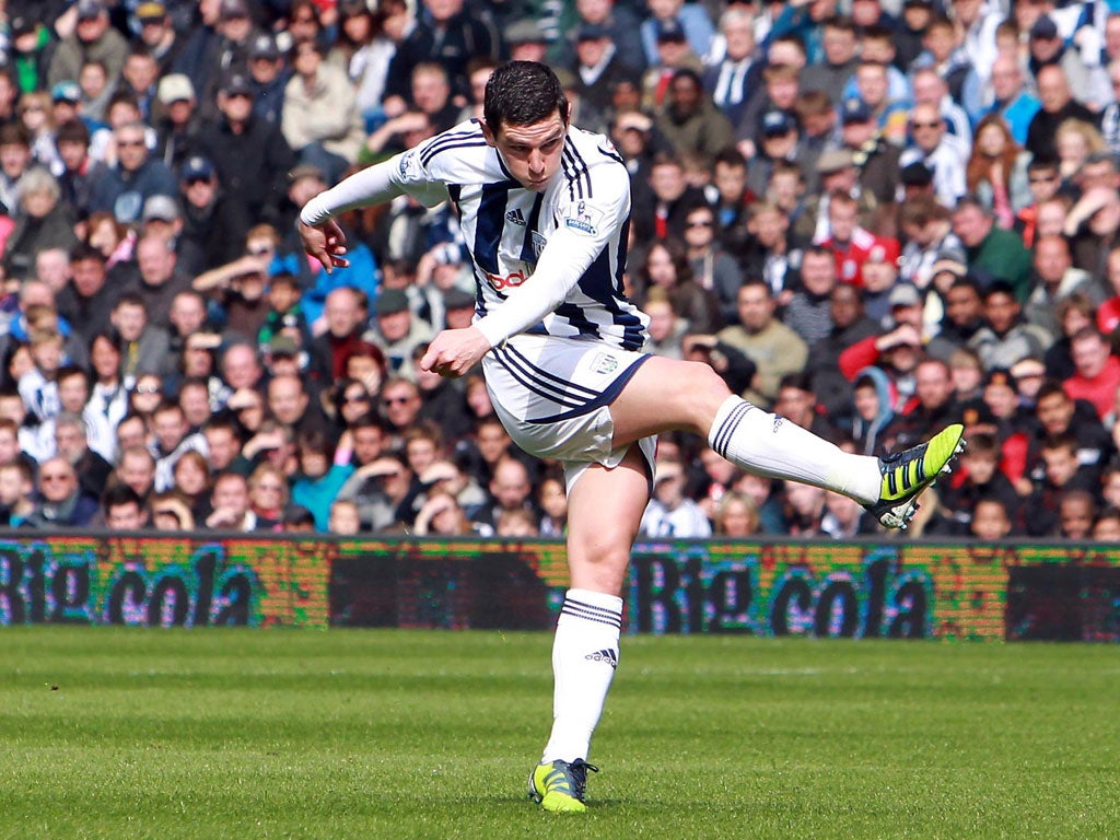 Golden Graham: Albion's Graham Dorrans strikes the winner from 25 yards