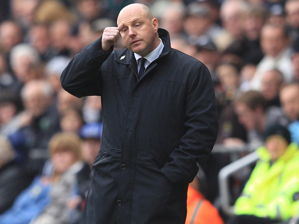 Blackburn’s Steve Kean feels the pressure against
Swansea