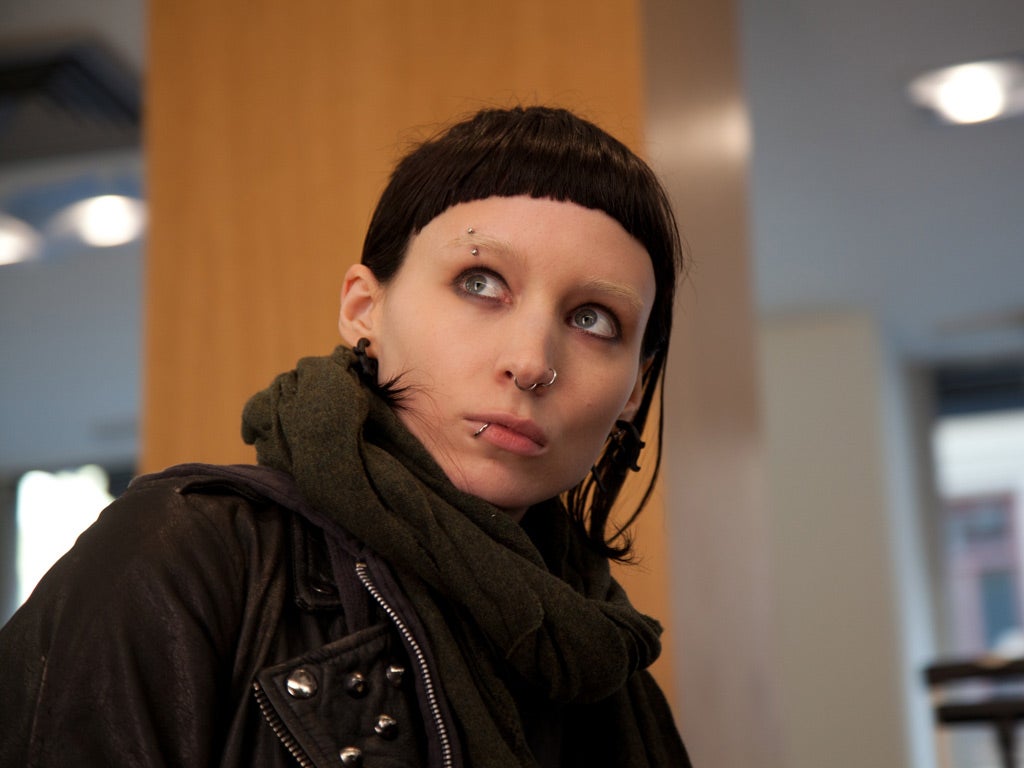 Rooney Mara stars as Lisbeth Salander in the film adaptation of The Girl With The Dragon Tattoo