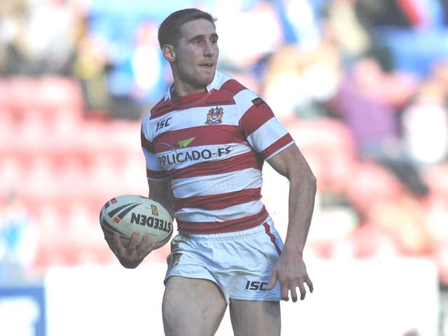 SAM TOMKINS: The England full-back scored six tries as Wigan made easy progress