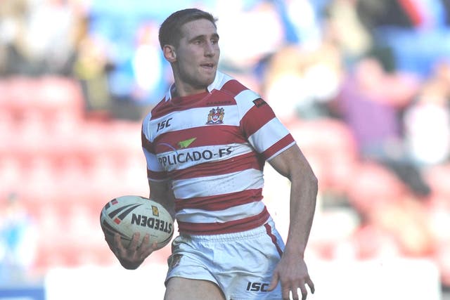 SAM TOMKINS: The England full-back scored six tries as Wigan made easy progress