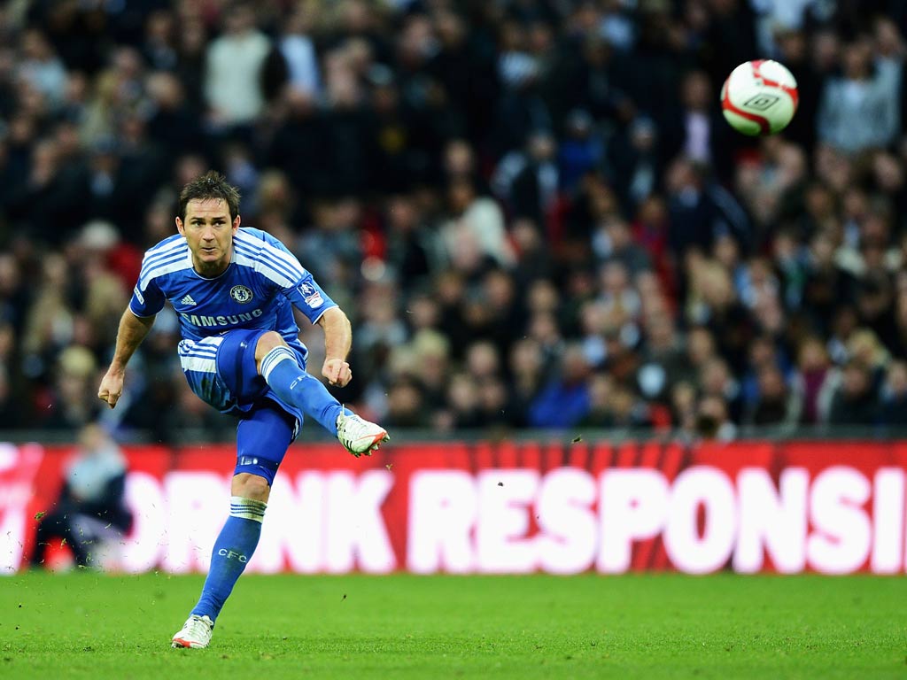 Lampard scored a wonderful free-kick against Tottenham