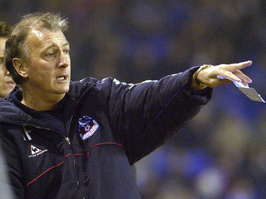 Trevor Francis during his time in charge of Crystal Palace