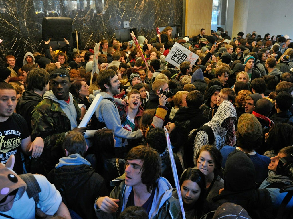 Mob rule: protesters at Millbank Tower
