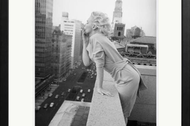 Marilyn Monroe on the balcony of the Ambassador Hotel, New York City, 1955