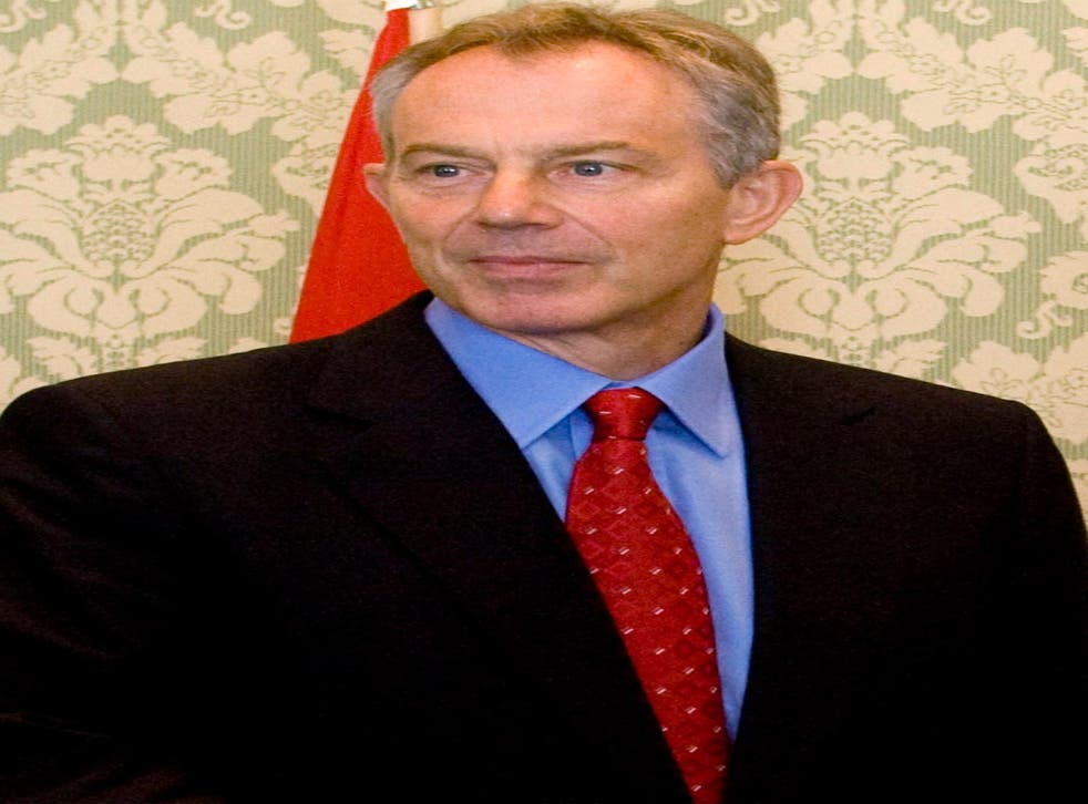The former prime minister, Tony Blair