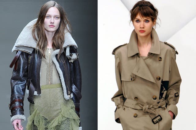 Burberry A/W 2010: a clever reworking of a classic; Aquascutum A/W 2005: relying on the familiar