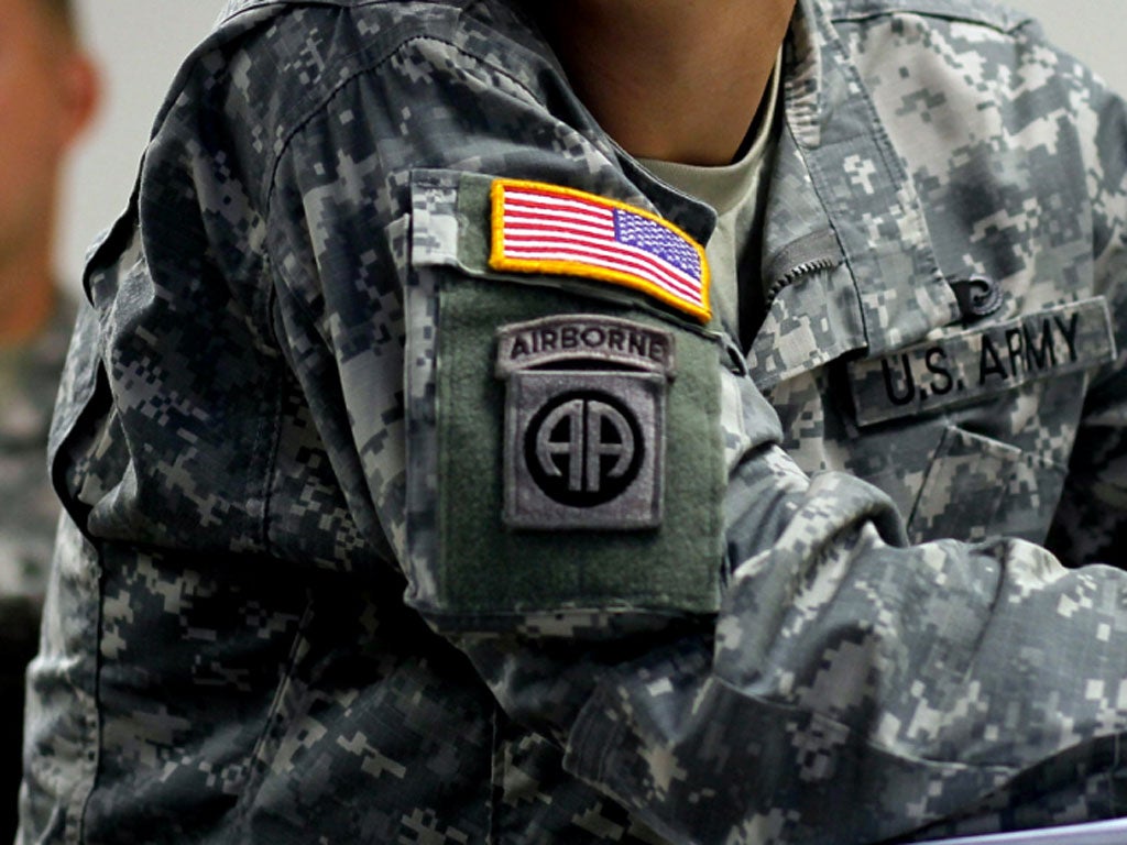 The patch worn by members of the 82nd Airborne Division