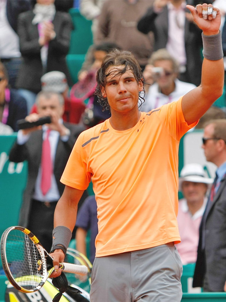 Rafael Nadal looked a little rusty but still beat Jarkko Nieminen