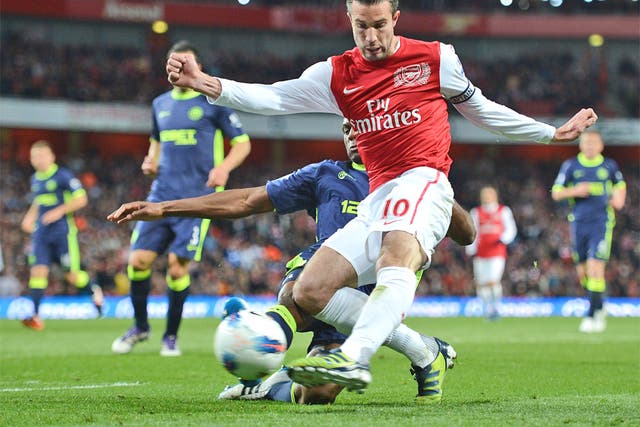 Robin van Persie has scored 27 league goals for Arsenal this season