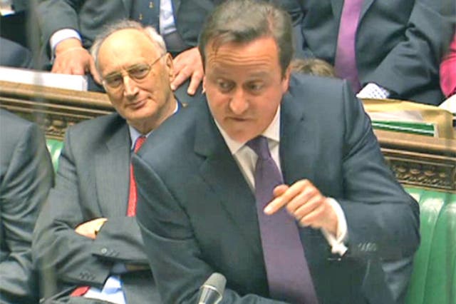 David Cameron acting like a pushy 12-year-old during PMQs