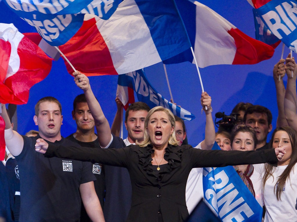Recent polls suggest Marine Le Pen could win 17 per cent of the vote in the first round of voting on Sunday
