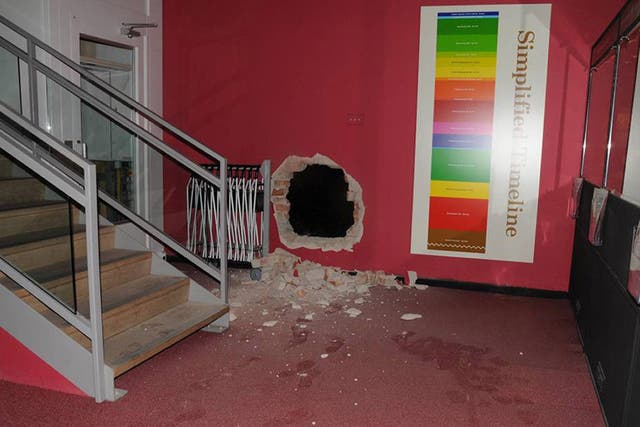 On 5 April, thieves broke into Durham University through a hole in the wall, and took a jade bowl and a porcelain sculpture worth £2m. Four men and one woman have been arrested