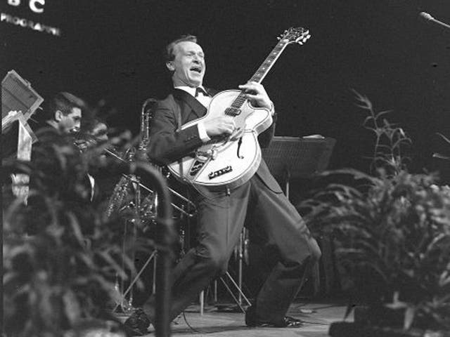Weedon performs at a BBC concert in 1965; he was on the Light Programme almost daily for years