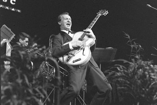 Weedon performs at a BBC concert in 1965; he was on the Light Programme almost daily for years