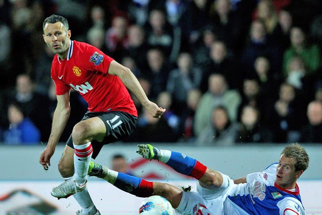 Ryan Giggs has won only five penalties for Manchester United in 20 years, according to his manager, Sir Alex Ferguson