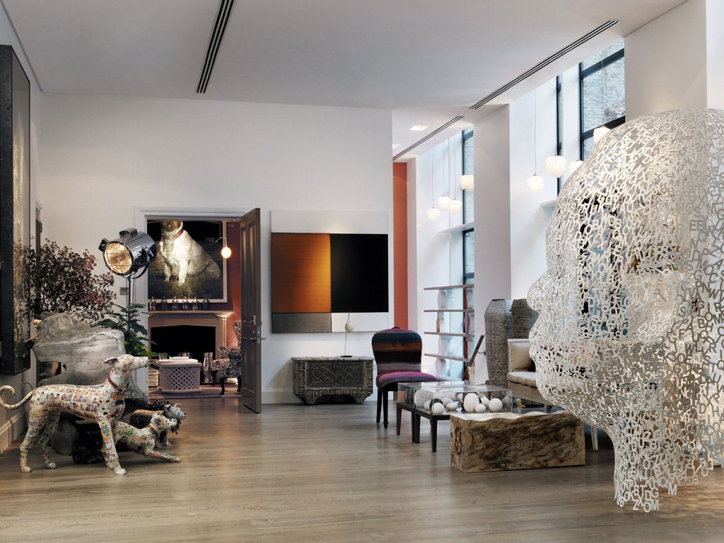 Artistic impression: Witty works of art are an appealing feature of the Crosby Street Hotel in New York