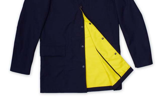 1. Hentsch Man: ?440, hentschman.com - Here's a label that provides stylish wardrobe basics for the fashion-savvy gent. The navy anorak is rubber coated but lightweight, making it ideal for urban living.