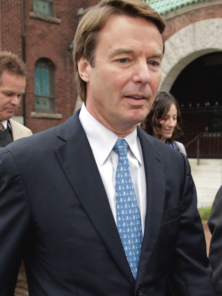 JOHN EDWARDS: The former US Senator faces
up to 30 years in prison if convicted
