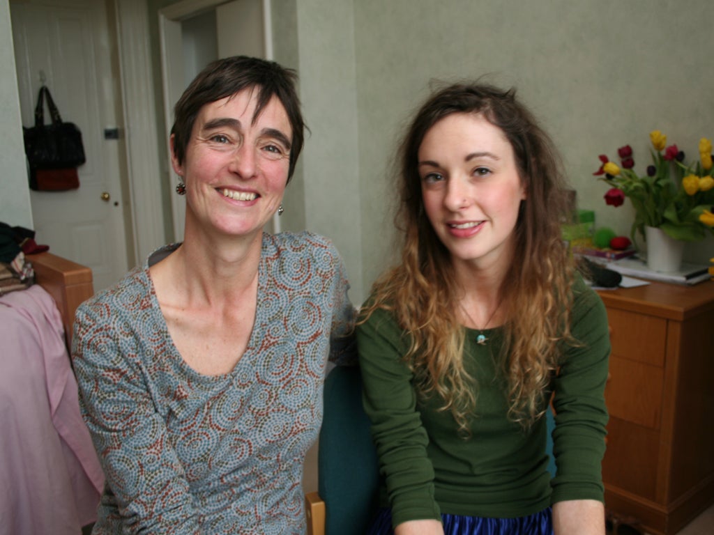 Coming out: Fiona Shaw with her elder daughter Eliza