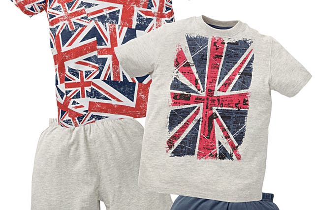 <p>1. Next</p>
<p>£17 ,next.co.uk</p>
<p>Get into the spirit of the Olympics with this two-pack set from Next, featuring mix and match grey and navy shorts and tops with Union Jack design.</p>