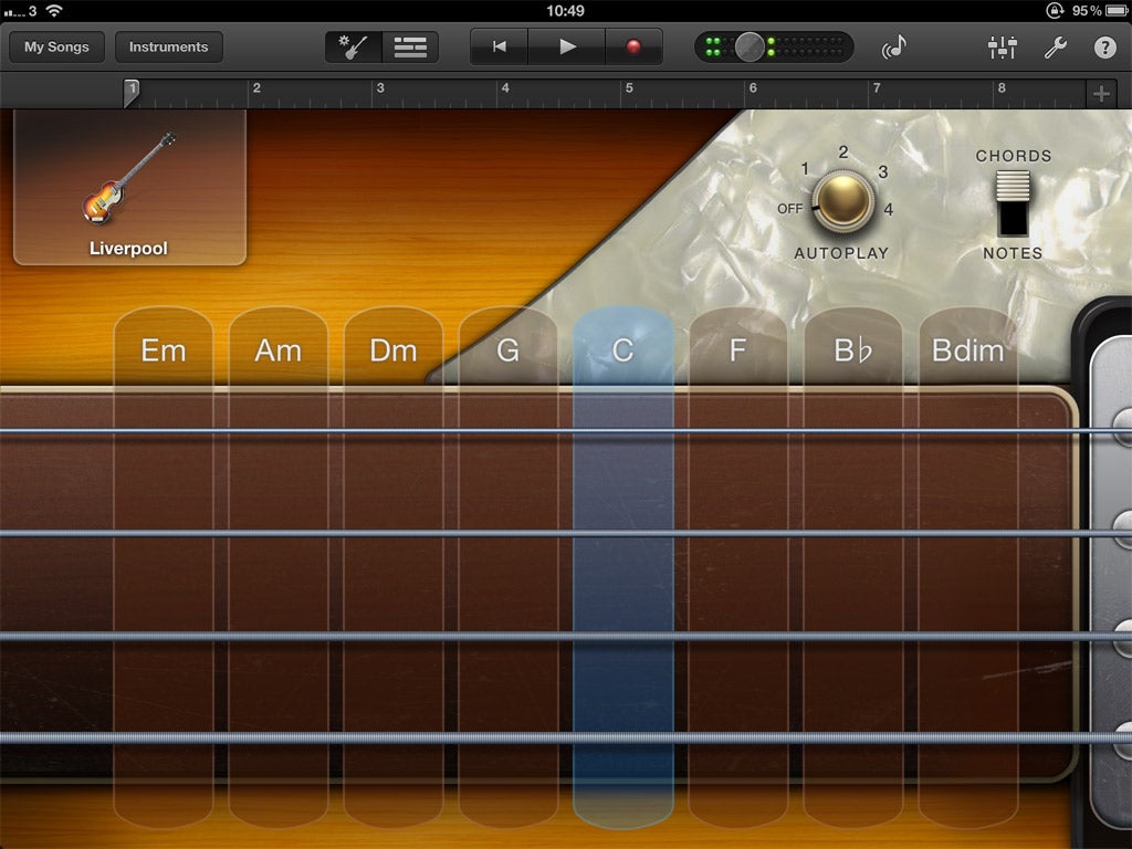 GarageBand now has more touch-sensitive instruments so you can play Smart Strings