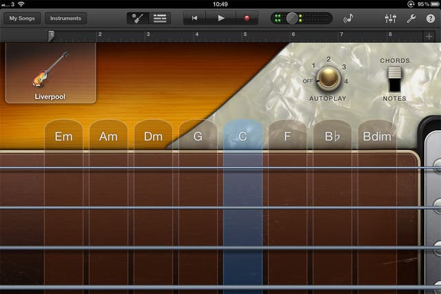 GarageBand now has more touch-sensitive instruments so you can play Smart Strings