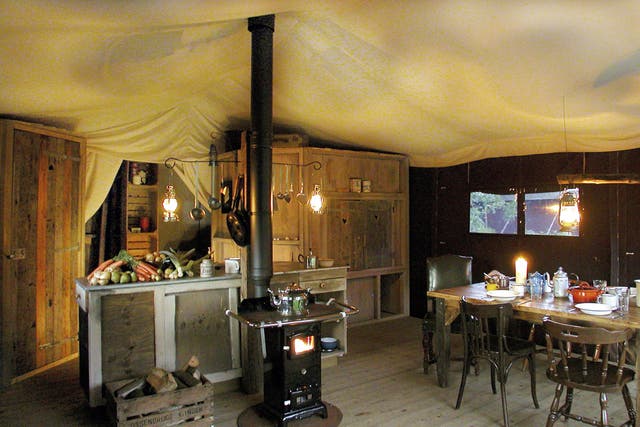 Creature comforts: a Feather Down Farm tent