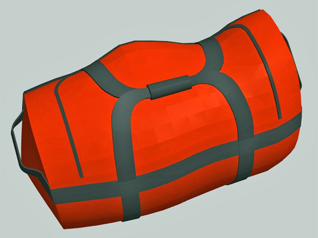 The holdall in which Gareth Williams was found curled in a foetal position