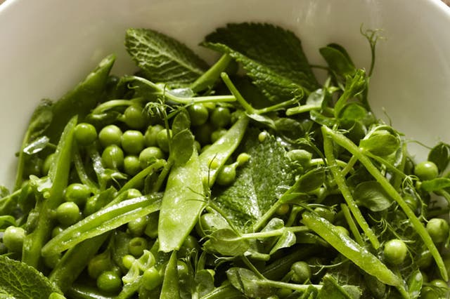 Pea salad is a great spring salad that utilises the whole of the pea family, shoots and all