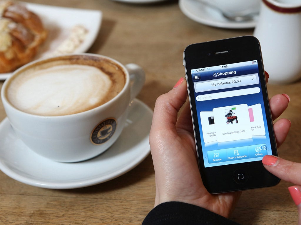Consumers are able to transfer cash via their mobiles, compare prices, track their spending and shop with the O2 Wallet